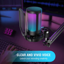 Load image into Gallery viewer, USB Microphone for Gaming Streaming with Pop Filter
