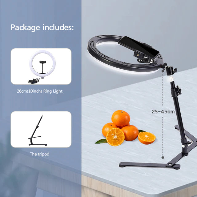 26CM Lighting Phone Ringlight Tripod