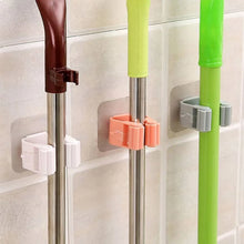 Load image into Gallery viewer, Self-adhesive multi-purpose hooks for wall mop organiser
